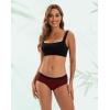 imageINNERSY Womens Period Underwear Heavy Flow Bamboo Viscose Hold 4 Tampons Leakproof Panties 3PackBlackGreyRed