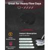 imageINNERSY Womens Period Underwear Heavy Flow Bamboo Viscose Hold 4 Tampons Leakproof Panties 3PackBlackGreyRed