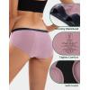imageINNERSY Womens Period Underwear Heavy Flow Bamboo Viscose Hold 4 Tampons Leakproof Panties 3PackPurpleBlueBrown