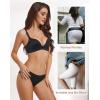 imageINNERSY Womens Seamless Underwear Nylon Sexy Thongs No Show Womens Panties 5 PackBlackBeige