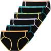 imageINNERSY Girls Underwear Cotton Breathable Hipster Briefs Girls Panties 6 PackBlack