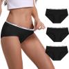 imageINNERSY Womens Bamboo Viscose Hipster Panties Breathable Silky Underwear 3PackBlack