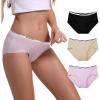 imageINNERSY Womens Bamboo Viscose Hipster Panties Breathable Silky Underwear 3PackRetro