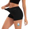 imageINNERSY Womens Heavy Flow Period Boyshorts Underwear High Waisted Menstrual Panties Hold 4 TamponsSolid Black