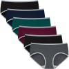imageINNERSY Womens Underwear Cotton Hipster Panties Regular ampamp Plus Size 6PackContrasting Dark Vintage