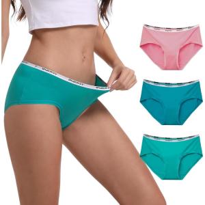 imageINNERSY Womens Bamboo Viscose Hipster Panties Breathable Silky Underwear 3PackBright