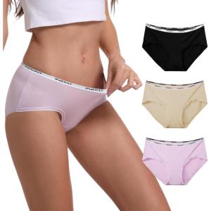 imageINNERSY Womens Bamboo Viscose Hipster Panties Breathable Silky Underwear 3PackRetro