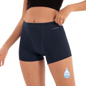 imageINNERSY Womens Heavy Flow Period Boyshorts Underwear High Waisted Menstrual Panties Hold 4 TamponsDark Blue