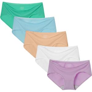 imageINNERSY Womens Soft ampamp Thin No Show Modal Underwear Quick Dry Panties for Summer 5PackMint Sky