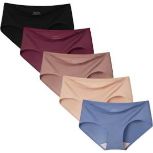 imageINNERSY Womens Soft ampamp Thin No Show Modal Underwear Quick Dry Panties for Summer 5PackMorandi