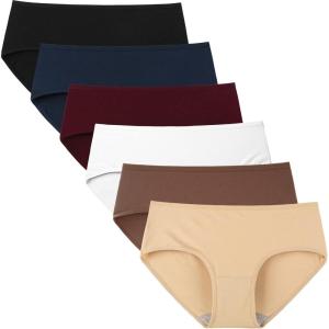 imageINNERSY Womens Underwear Cotton Hipster Panties Regular ampamp Plus Size 6PackAfterglow