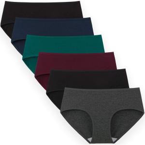 imageINNERSY Womens Underwear Cotton Hipster Panties Regular ampamp Plus Size 6PackDark Vintage