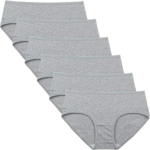 imageINNERSY Womens Underwear Cotton Hipster Panties Regular ampamp Plus Size 6PackFrench Grey