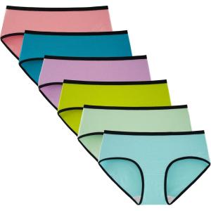 imageINNERSY Womens Underwear Cotton Hipster Panties Regular ampamp Plus Size 6PackSpun Sugar