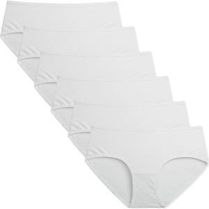 imageINNERSY Womens Underwear Cotton Hipster Panties Regular ampamp Plus Size 6PackWhite