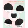 imageINNERSY Girls Seamless Period Underwear for Teens Light Protection Panties 3PackSolid Black