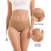 imageINNERSY Period Underwear for Women Seamless Quick Dry Menstrual Panties 3PackKhaki Noir
