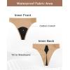 imageINNERSY Period Thongs Underwear for Women Seamless Thongs No Show Sexy Panties 3PackKhaki Noir