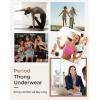 imageINNERSY Period Thongs Underwear for Women Seamless Thongs No Show Sexy Panties 3PackKhaki Noir