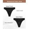 imageINNERSY Period Thongs Underwear for Women Seamless Thongs No Show Sexy Panties 3PackSolid Black