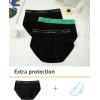 imageINNERSY Teen Girls Period Panties Age 816 Cotton Menstrual Hipster Underwear 3PackGolden Black