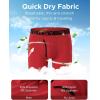imageINNERSY Mens Quick Dry Boxer Briefs Moisture Wicking Underwear for TravelampampWorkout 3PackBlackGreyRed