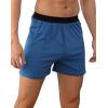 imageINNERSY Mens Cotton Boxer Shorts Knit Boxers with Soft Stretchy Waistband 4PackBlackGreyPalace BluePlacid Blue