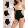 imageINNERSY Tummy Control Thong Shapewear Panties for Women High Waisted Seamless Body Shaper UnderwearPure Black