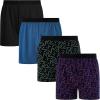 imageINNERSY Mens Cotton Boxer Shorts Knit Boxers with Soft Stretchy Waistband 4PackAurora