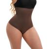 imageINNERSY Tummy Control Thong Shapewear Panties for Women High Waisted Seamless Body Shaper UnderwearDark Brown