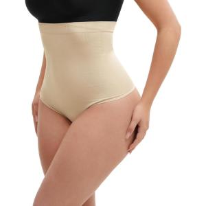 imageINNERSY Tummy Control Thong Shapewear Panties for Women High Waisted Seamless Body Shaper UnderwearClay