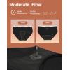 imageINNERSY Womens Bikini Period Underwear Cotton Menstrual Leakproof Panties 3PackPure Black