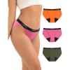 imageINNERSY Womens Bikini Period Underwear Cotton Menstrual Leakproof Panties 3PackSunset Forest
