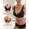 imageINNERSY Womens Seamless Wireless Bra Soft No Underwire Push Up Bralette Full Coverage Everyday BraBlack