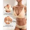 imageINNERSY Womens Seamless Wireless Bra Soft No Underwire Push Up Bralette Full Coverage Everyday BraNude