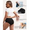 imageINNERSY Womens Cotton Underwear High Waist Ladies Briefs Full Coverage Panties 4PackBlack