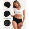 imageINNERSY Womens Cotton Underwear High Waist Ladies Briefs Full Coverage Panties 4PackBlack