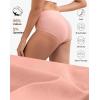 imageINNERSY Womens Cotton Underwear High Waist Ladies Briefs Full Coverage Panties 4PackMacaron