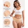 imageINNERSY Womens Cotton Underwear High Waist Ladies Briefs Full Coverage Panties 4PackNude