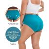 imageINNERSY Womens Plus Size XL5XL Seamless Underwear High Waisted Brief No Show Panties 3PackLilacNudeTurquoise