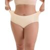 imageINNERSY Womens Plus Size XL5XL Seamless Underwear High Waisted Brief No Show Panties 3PackNude