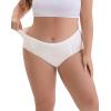 imageINNERSY Womens Plus Size XL5XL Seamless Underwear High Waisted Brief No Show Panties 3PackWhite