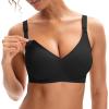 imageINNERSY Seamless Nursing Bras for Breastfeeding Maternity Bras for Pregnancy Comfortable BraletteBlack
