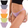 imageINNERSY String Bikini Panties for Women Sexy Silky Cheeky Underwear 6PackMidnight Garden