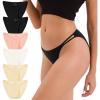 imageINNERSY String Bikini Panties for Women Sexy Silky Cheeky Underwear 6PackSugar Cheese
