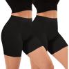 imageINNERSY Womens Seamless Slip Shorts for Under Dresses Anti Chafing Cooling Boy Shorts 2PackBlack
