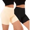 imageINNERSY Womens Seamless Slip Shorts for Under Dresses Anti Chafing Cooling Boy Shorts 2PackBlackNude