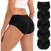 imageINNERSY Womens Seamless Underwear No Show Invisible Lightweight Hipster Panties 5PackBlack