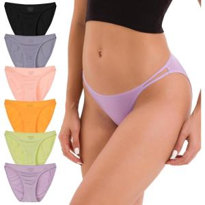 imageINNERSY String Bikini Panties for Women Sexy Silky Cheeky Underwear 6PackMidnight Garden