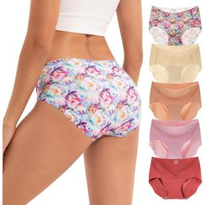 imageINNERSY Womens Seamless Underwear No Show Invisible Lightweight Hipster Panties 5PackVibrant Spring